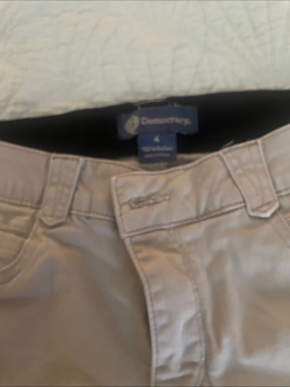 Democracy Girls' Khaki Stretch Pants - Light Khaki